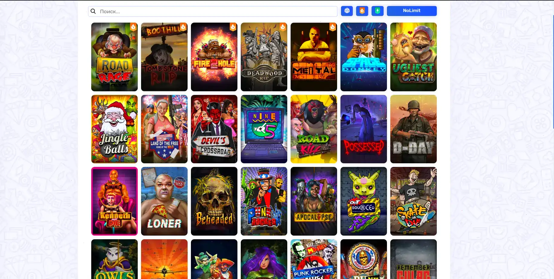 Интерфейс игровых автоматов казино Флагман